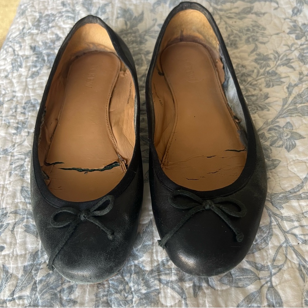 Black J. Crew Ballet Flats